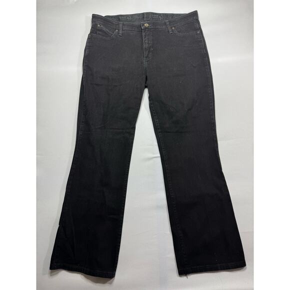 Wrangler Q-Baby Women's Straight Leg Black Denim Jeans - Size 15/16 (37x31) - Picture 1 of 5